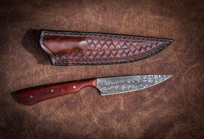 Wildfire 100-layer Damascus Paring Knife.