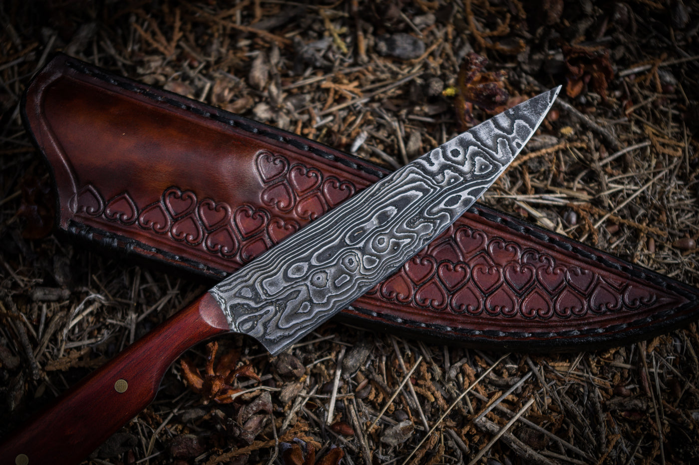 Wildfire 100-layer Damascus Paring Knife.