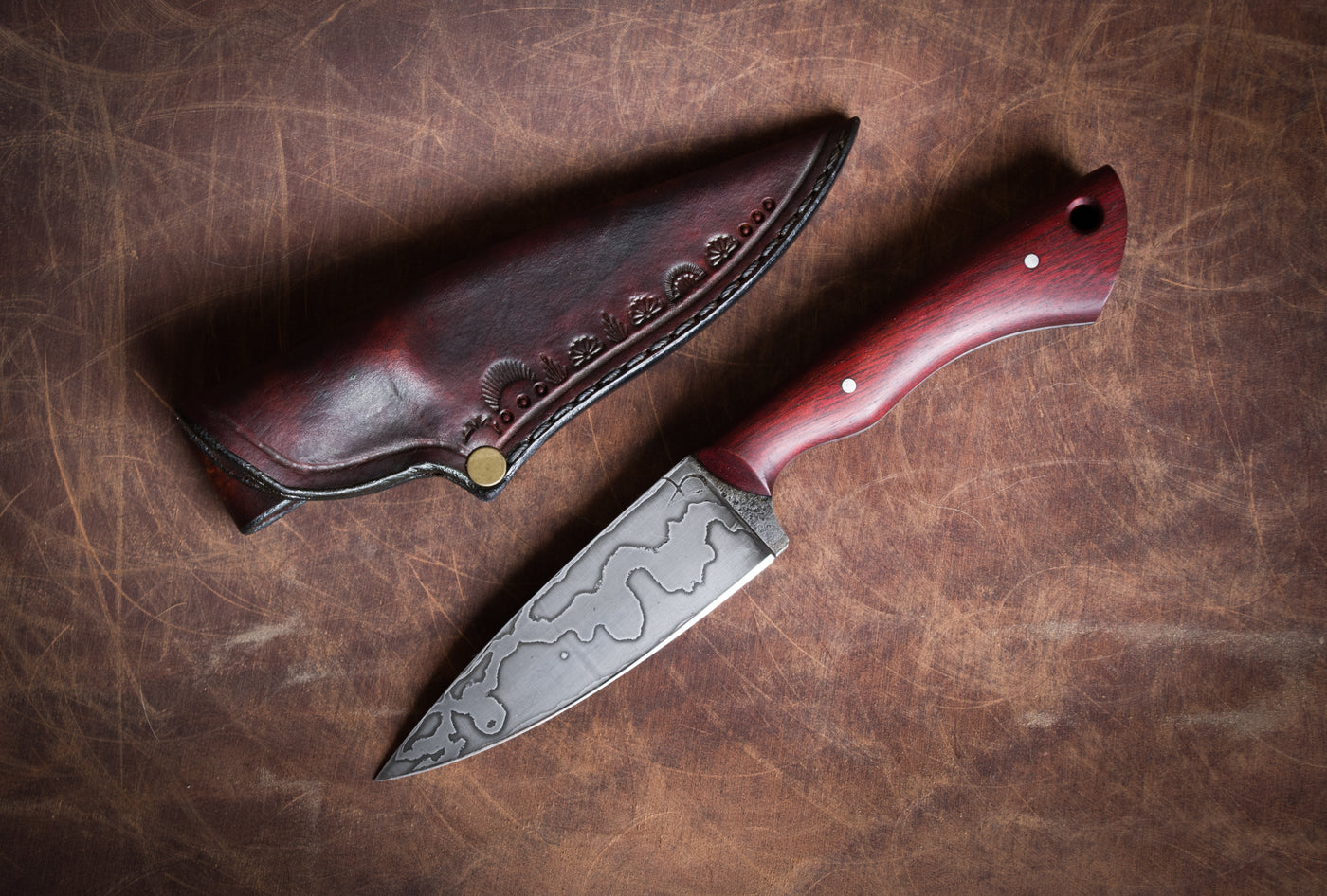 Wanderlust Damascus: Hand Forged 7 Layer Journey Blade