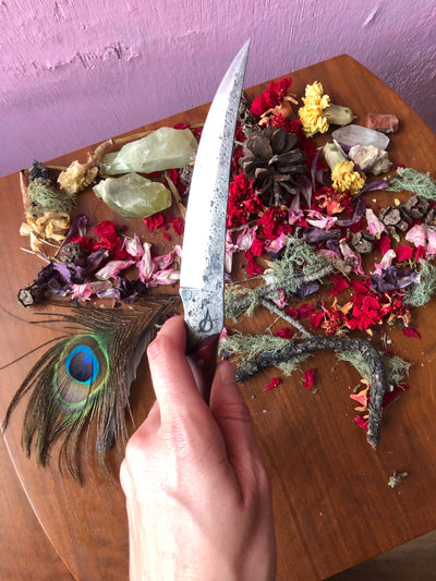 Mystic Reverie: Hand Forged Bloodwood Blade