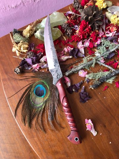 Mystic Reverie: Hand Forged Bloodwood Blade