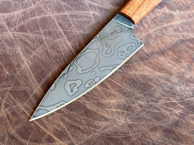 Mesquite Mirage: 13-Layer Damascus Kitchen Knife
